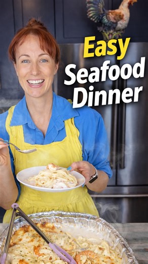 Easy seafood dinner | Shrimp, crab, pasta & alfredo