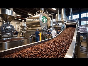 Inside Starbucks Coffee Factory: How Coffee is Harvested, Roasted & Processed ☕🌍