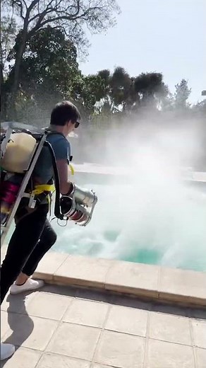 Homemade JetPack. Super hard to keep my feet on the ground. How to Build a Jet Pack, flying #shorts