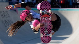 Arisa Trew becomes Australia's youngest ever medallist after winning gold in the skateboarding at the Paris Olympics