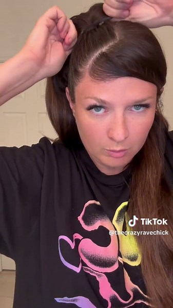 Easy Pigtail Hair Tutorial using @Getbraidified ponytail extensions! I filmed this at 1am before going to Space because ily 🫶 This is a super easy beginner friendly hairstyle to try! Also if you love hair tutorials make sure to checkout my playlist! #ravehair #festivalhair #festivalhairstyles #ravehairstyles #ravehairtutorial #festivalhairstyle #festivalhairideas #easyhairstyles #easyhairtutorials #easyhairstyletutorial #ponytailtutorial #ponytailhairstyle #ponytailextensions #ravemom #spacemia