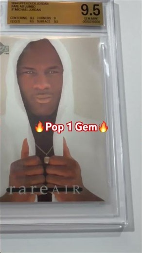 A pop 1 32 year old Michael Jordan Upper Deck Rare Air Jumbo 5x7. 🤯