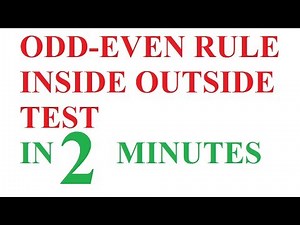 odd even rule computer graphics | Inside Outside Test For Area Filling Algorithm