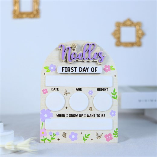 Back to School Sign, First Day of School Sign, Personalized Interchangeable Board, First & Last Day School Sign, Back to School Photo Prop - Etsy