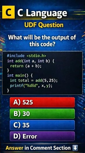 Hard C LAGUAGE MCQ 😱 | Are You in the Top 5% Developers? #mcq #mcqs