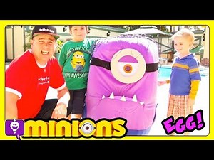 GIANT PURPLE MINION SURPRISE EGG with HobbyKidsJR