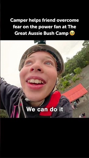 Helping a friend overcome fear at The Great Aussie Bush Camp!