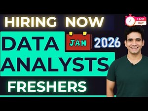 Data Analyst Jobs for Freshers 2026 | Entry-Level Roles Open