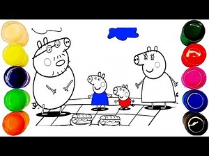 Peppa’s Family Playing Together 🐷👨‍👩‍👧‍👦 | Fun Coloring for Kids and Toddlers