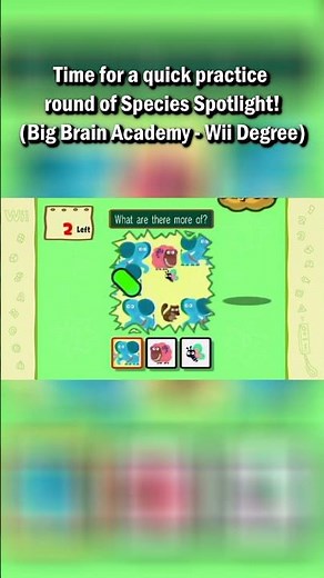 Perfection Practicing Species Spotlight! | Big Brain Academy: Wii Degree Gameplay (Shorts) #shorts