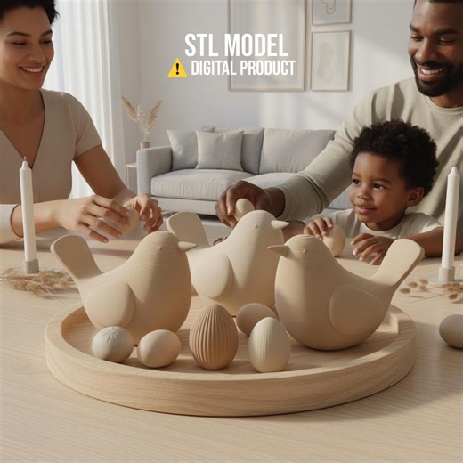 Easter Bird and Egg Set STL, 3D Printable Spring Tabletop Decor, Minimalist Easter Ornament 3D Model, Easter Basket Filler STL Bundle - Etsy Canada
