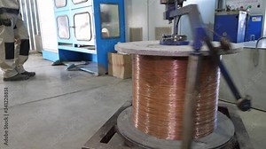 cable manufacturing in a cable factory