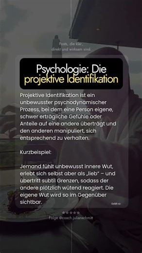 Psychologie kurz erklärt: projektive Identifikation