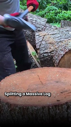 Unbelievable One-Man Wood Splitting Power
