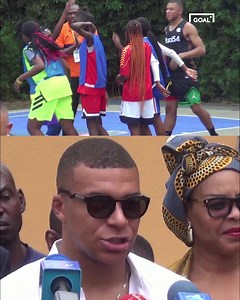 260K views · 86K reactions | Kylian Mbappe playing basketball with kids in Cameroon ❤️ | GOAL | Facebook