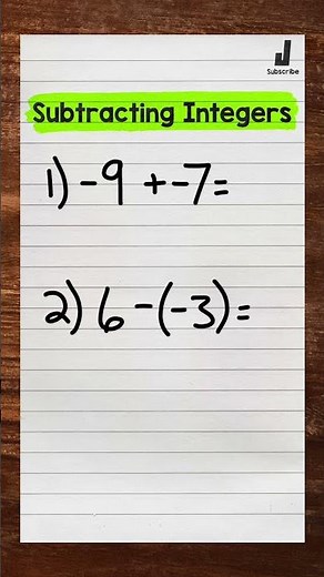 Subtracting Integers | How to Subtract Integers | Math with Mr. J #Shorts