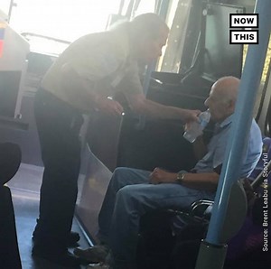 805K views · 10K reactions | This bus driver gave a 91-year-old man a drink from his own water bottle on a blazing summer day | NowThis | Facebook