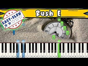 Rush E Piano tutorial EASY SLOW