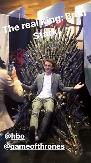 Bran Stark (Isaac Hempstead-Wright) On The Iron Throne!