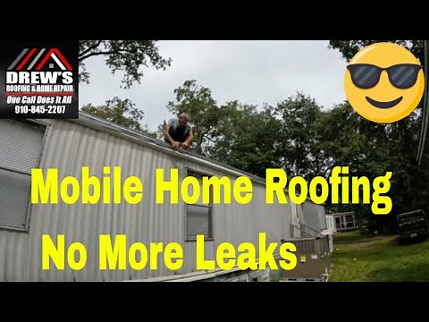 (HOW TO) Single wide mobile home roofing. Start to Finish.