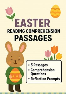 Easter Reading Comprehension Packet with Writing and Math