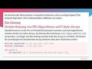 Erstellen eines Non-Copying STL Wrappers für C+ + Arrays