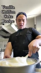 Vanilla Chiffon Cake Recipe Vanilla Chiffon Cake Recipe 2 ¼ cup Cake flour 1 ½ tbspn baking powder 1 tspn salt 1 cup sugar 1 cup water 7 eggyolks ½ cup canola 1 tspn vanilla Meringue 7 eggwhites 1 ½ tspn Cot ½ cup sugar In a bowl Mix dry ingredients except sugar set aside Put in a bowl eggyolks,sugar,water,oil and vanilla mix until sugar is dissolve Sift ib dry ingredients mix until no lumps Set aside Meringue Beat eggwhites and crean of tartar using whisk attachment of stand mixer or hand mixer