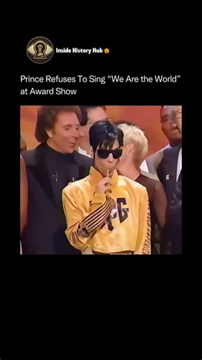 Inside History Hub | During a performance of "We Are the World" at the 1995 American Music Awards, Prince stayed completely quiet on stage. Instead of singing... | Instagram