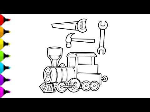 How to Draw Tools and Train Easy Step by Step, Simple Drawing Tutorial