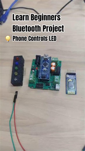 Bluetooth LED Control Using HC-05 & Arduino Nano | Beginner Project 🔥 #Shorts