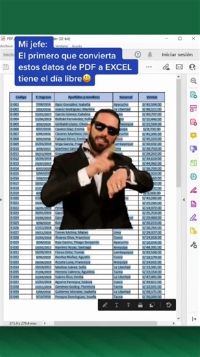 ✅¿Necesitas convertir un PDF a Excel sin complicaciones? 🙌 Aquí tienes la solución perfecta 🎯#ExcelProfesional #OficinaProductiva #empleosihay #excelpro | Aprende Excel desde Cero