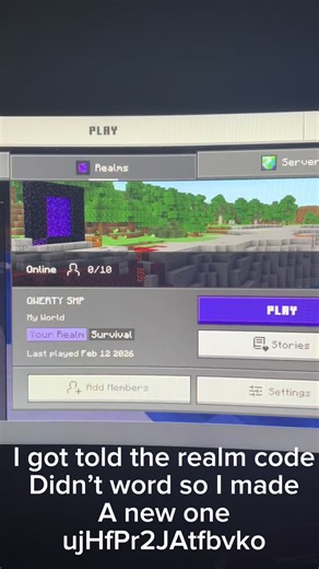 New Minecraft Realm Code for Bedrock Players