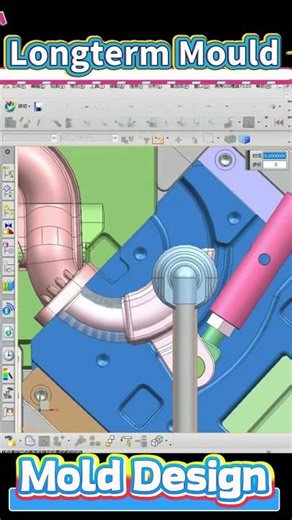 Longterm Mould uses a slider core-pulling structure for easier demolding of complex plastic parts.
