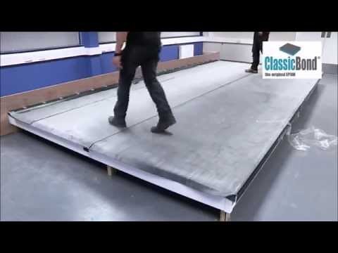 Installing EPDM on a flat roof with an upstand