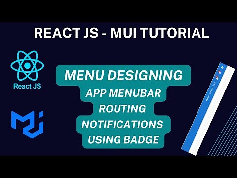 Application Menu Bar with routing | React JS - MUI Tutorial