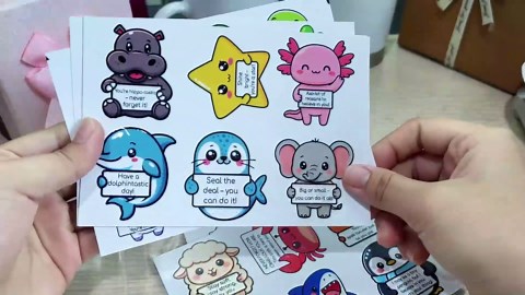 50PCS Emotional Support Animal Stickers, Cute Animal Stickers for Adults, Kids, Positive Affirmation Stickers for Teen, Inspirational Sticker for Water Bottle, Laptop, Teen Girl Stocking Stuffers