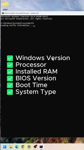 🚨 This CMD command reveals EVERYTHING! | #viralreels #windows #techtips #reels #viral #microsoft