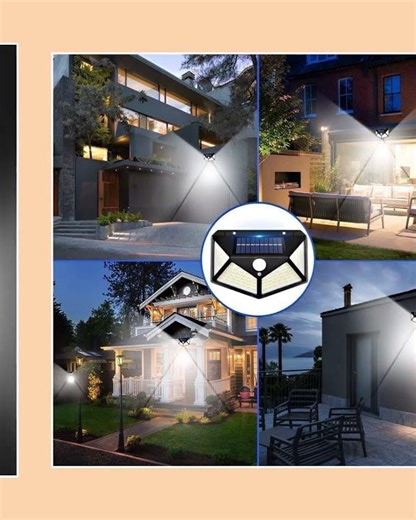 BELIONERA Garden Wall Fence Farmhouse Waterproof Automatic On/100LED Solar Light Motion Sensor Sm...