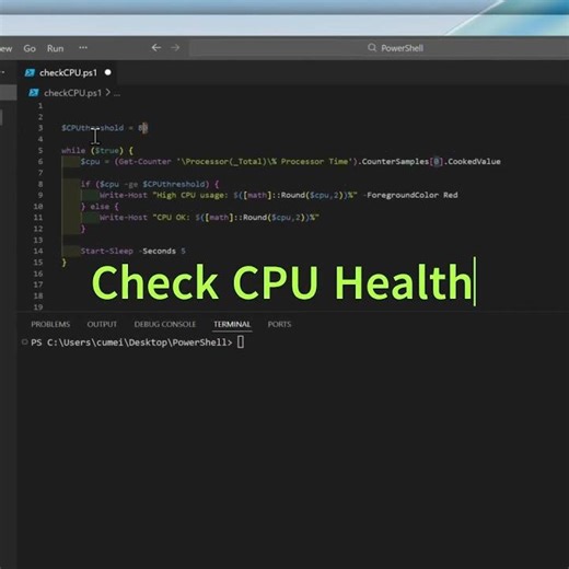 One PowerShell Command Changes Everything #shorts #cpu #automation