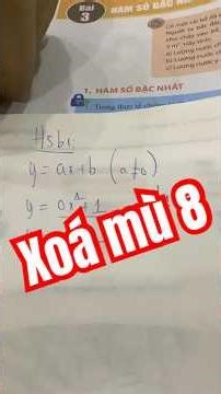 Toán học lớp 8 hàm số bậc nhất nhanh gọn lẹ dễ hiểu #shorts