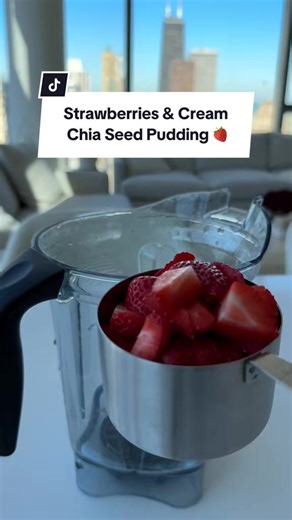 Strawberries & Cream Chia Seed Pudding Recipe