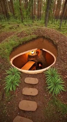 Building a Cozy Underground Hut in the Forest | Full Construction ASMR