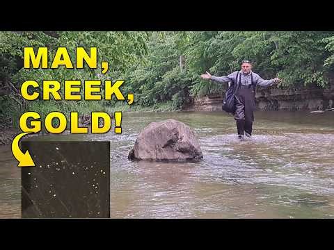 Reading a creek to find that shiny GOLD! Can I discover GOLD in this Indiana Creek?