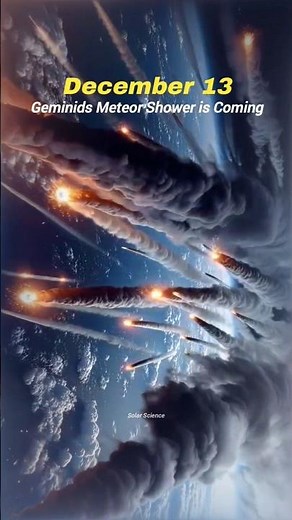 “December 13 Sky Event: Rare Geminids Meteor Shower Explained!”☄️🤯 #space #shorts #earth #sun #nasa