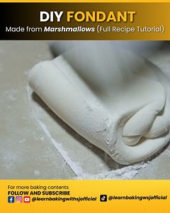 HOW TO MAKE DIY FONDANT - 3 Ingredients lang! ✨ Walang duda na ang FONDANT ang pinaka stable na pwede mong icoating sa cake mo! 😁 Ihanda muli ang listahan para sa recipe nito dahil tiyak na magagamit mo ito sa iyong pinaplanong cake business or para maupskill narin ang iyong baking skills. 😉 Ang recipe na ito ay gawa sa Marshmallows. Actually may mga ready made naman talagang mga Fondant pero kung ikukumpara ang costing, mas mura talaga pag gumawa ka nalang. Nagpakita din tayo dito kung paano 