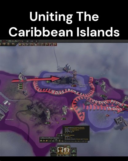 Uniting The Caribbean Islands Under The Cuban Government #hoi4 #cuba #caribbean #hoi4mods #united
