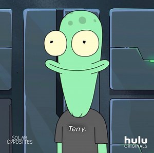 Terry loves his new home! Even if he does have to trick humans into being his friends. Solar Opposites lands May 8, only on Hulu. | Solar Opposites