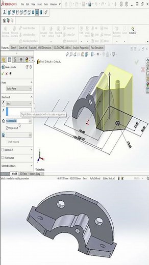 SolidWorks Tutorial: Practice Problem 7.10 #solidworks #solidworkstutorial #cad #feature #pattern