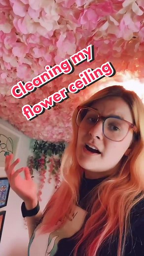 Cleaning My Flower Ceiling | Room DIY Project