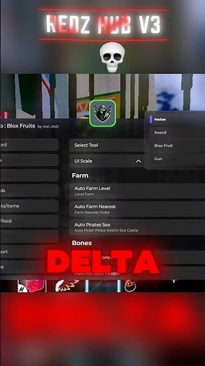 NEW Red Hub V3 Script for Blox Fruits (PC & Mobile)❤️🥶 #roblox #bloxfruits #shorts